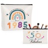 Giftota 50th Birthday Gifts for Women, 2Pcs Rainbow Cosmetic Bags