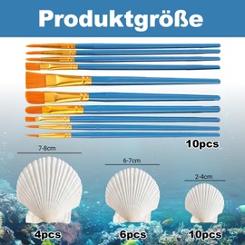 PcvGef Pack of 20 Shells for Crafts, Natural Shells in White and Blue with 10 Different Sizes, Ideal for DIY Crafts, Decorative Shells for Home Decoration and Creative Projects