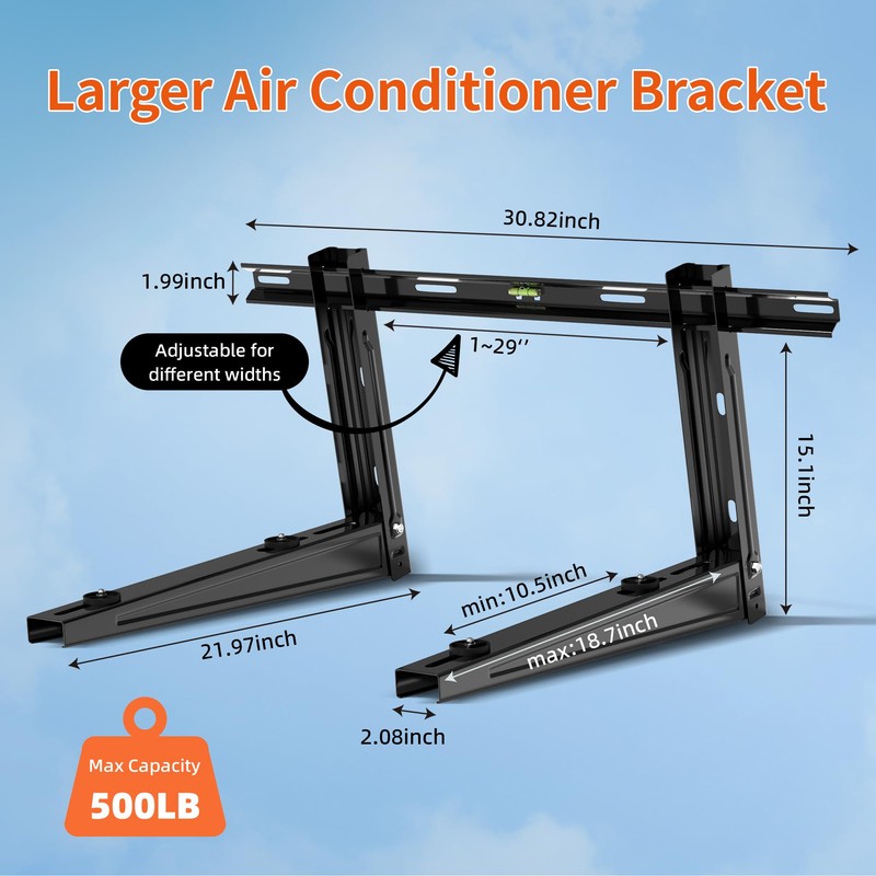 WeCooper Heavy Duty Mini Split Wall Mounting Bracket,Outdoor Air Conditioner