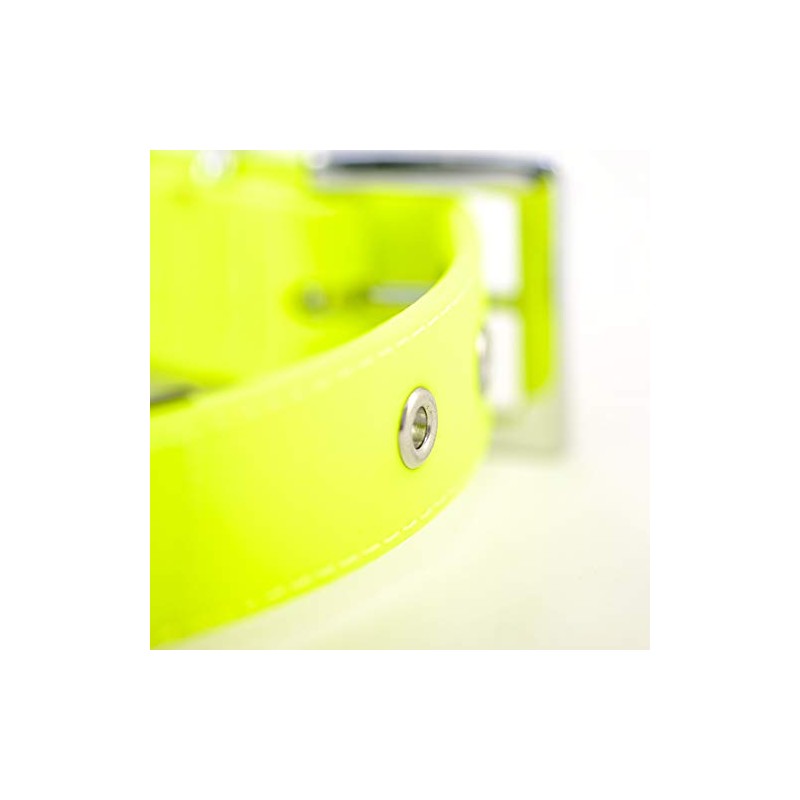 Nobby Cover Dog Collar, 45-55 cm/25 mm, Neon Yellow