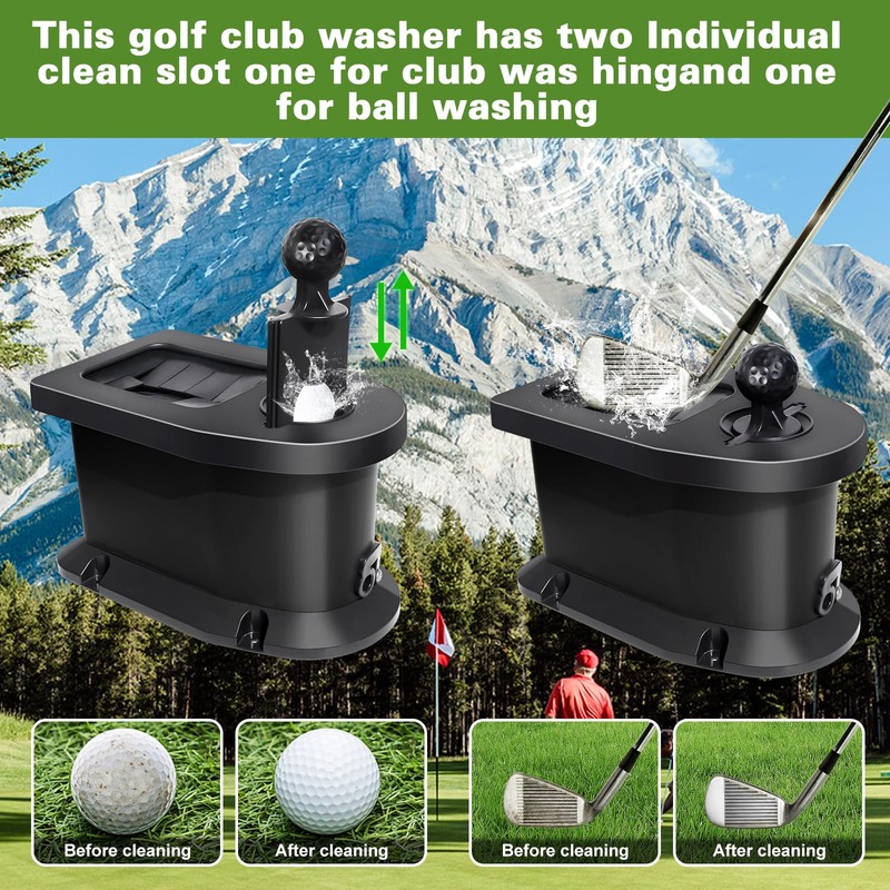 Orle Oko Golf Cart Ball Washer and Club Cleaner Kit