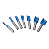 7 Pcs Straight Router Bit 8mm Shank Double Flute Wood