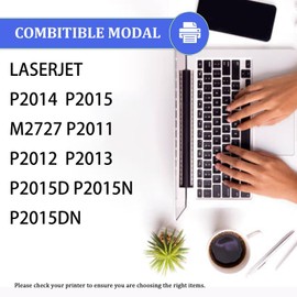 53A Q7553A Toner Cartridges for HP 53A Q7553A Toner Cartridge Compatible for HP Laserjet P2014 P2015 M2727 P2011 P2012 P2013 P2015D P2015N P2015DN Printer High Yield Refill,Black ×1