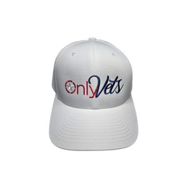 All Possibilities 369 USA Only Vets Hat Flag Veteran Hat for Men Women, Funny Embroidered American Army Military Baseball Cap (US, Alpha, One Size, White)