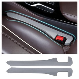 Junecarp Car Seat Gap Filler 2 Pack,Flexible Car Gap Filler Organizer to Impede Items from Dropping,Essential Interior Car Accessories Seat Gap Plug Perfectly Fits Car Gap (Gray)