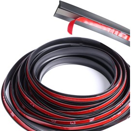 16.4FT 5M T-Shape Rubber Seal Strip Weatherstrip Universal Self Adhesive Auto Weather Draft ​for Car Windshield Edge Moulding Sealing Soundproof T-Type Protector Trim (10 * 8mm)