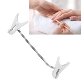 Flexible Nail Practice Hand Holder Clamp Nail Art Tool with Two Clamping Ends, 11.8inch Long 2.4inch Opening Size for Nail Art Operation