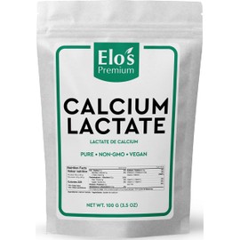 Calcium Lactate (100g) by Elo's Premium| 100% Food Grade Calcium Lactate