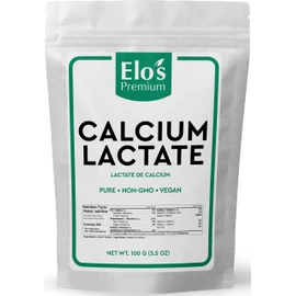 Calcium Lactate (100g) by Elo's Premium| 100% Food Grade Calcium Lactate