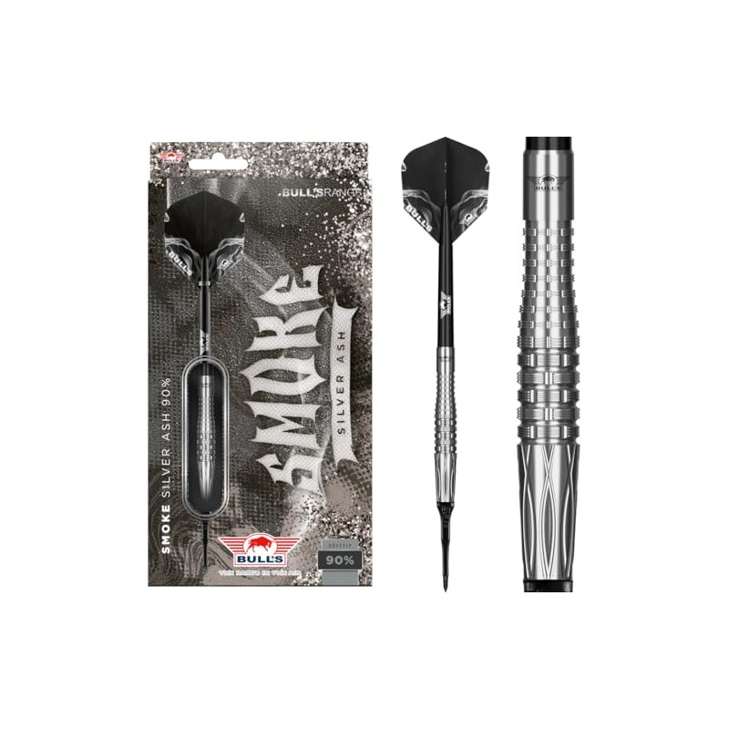BULL'S Smoke 90% Tungsten Softtip Dart - 20g | Straight