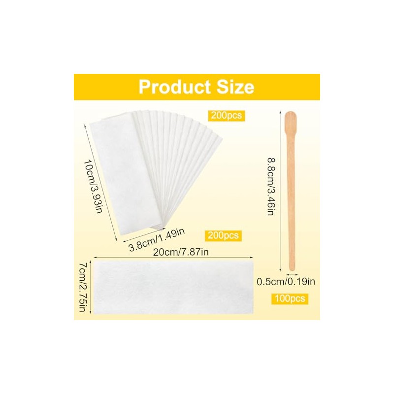 500-Piece Waxing Strips and Wax Stick Set - Non-Woven Wax