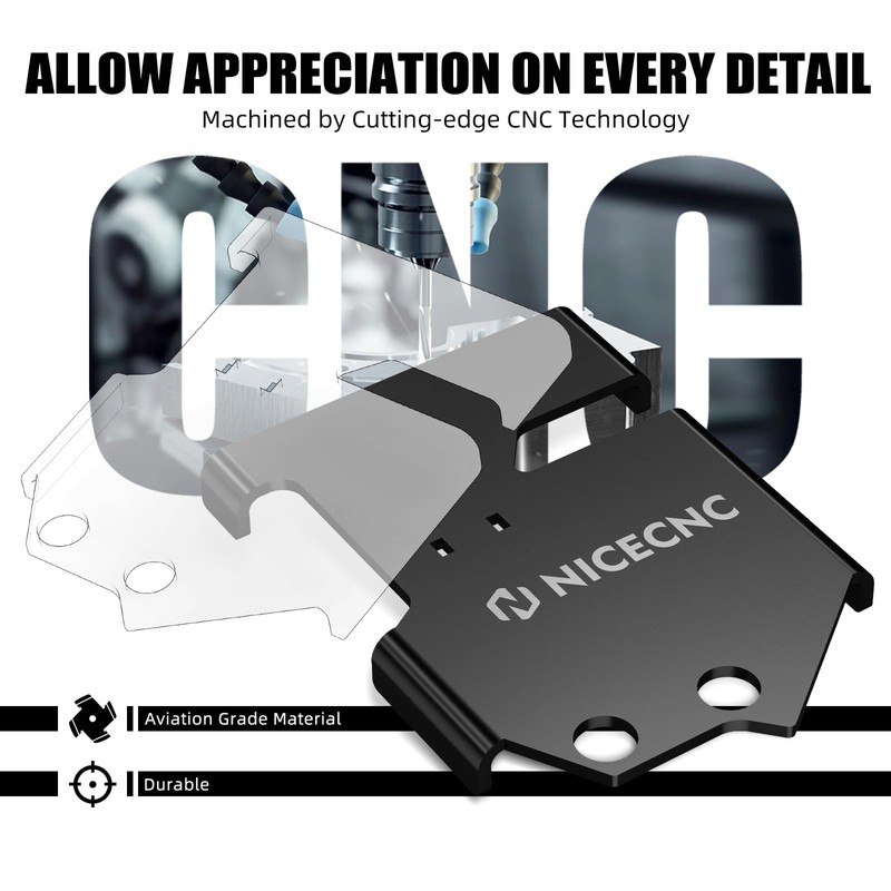 NICECNC Aluminum Battery Protective Cover Compatible with Kawasaki KLR 650