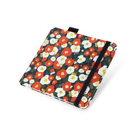 Watercolor Sketchbook,5x5 Inch Portable Square Cloth Cover Notebook, 20 Sheets Watercolor Textured Drawing Papers, 300 GSM Art Paper Sketchbook.Black Flower Cat