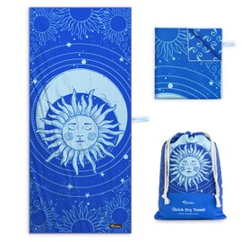 Diveblues Microfiber Beach Towel Fast Drying, Extra Large 71" x 32" Sand Free Beach Towel Super Lightweight Towels for Swimming Pool, Camping, Picnic, Yoga Gym Sports