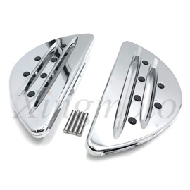 AfterMokit Replacement Passenger Floor Boards for Harley Davidson FLHTC 1986-2013 FLSTN 2005-2017 FLHT 2007-2009 FLSTSB 2008-2011 FLD 2012-2015 Chrome