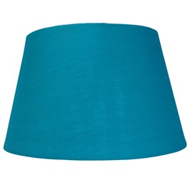 Loxton Lighting Cotton Drum Lampshade Pendant - (12inch 30cm Dia) (Teal)