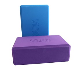 VLFit Set of 2 Yoga Blocks / Yoga Blocks - Choose Your Colour and Size (Purple and Blue)