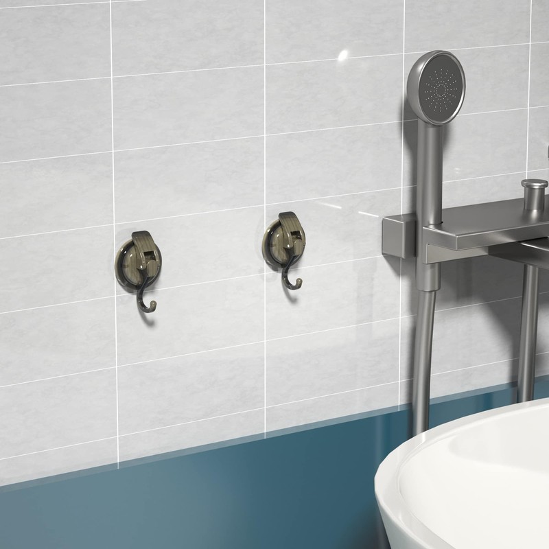 SOCONT Heavy Duty Vacuum Suction Cup Hooks, Green Bronze Plated