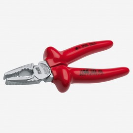 NWS 8" High Leverage Combination Pliers CombiMax 1000V - Matte Chromium - Plasti