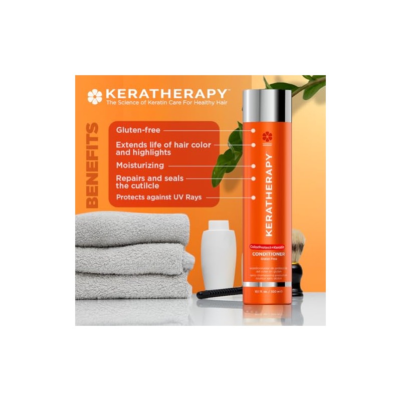 KERATHERAPY Keratin Infused Color Protect Conditioner, 10.1 Oz