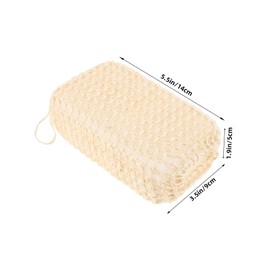 FRCOLOR Exfoliating Bath Sponge Sisal Body Scrubber for Deep Cleansing Exfoliation Ergonomic Design for Adult Use Gentle Skin for Shower Bath