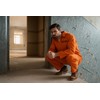 Adult Prisoner Overalls Orange Costume, Orange