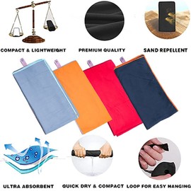 Microfibre Towel, Quick Dry Towel & Beach Towels ultra lightweight compact & fast-drying for Travel camping Gym Hiking and swim towel (XL 180cm x 90cm, Grey)