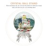 Didiseaon 2 Pcs Crystal Ball Stands, Silver Butterfly Sphere Display