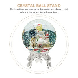 Didiseaon 2 Pcs Crystal Ball Stands, Silver Butterfly Sphere Display Holders, Metal Alloy Base Rack for Gazing Egg Desktop Decor