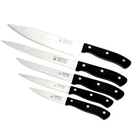Chef Craft Select Series Knife Set, 6 Piece Set, Stainless Steel/Black