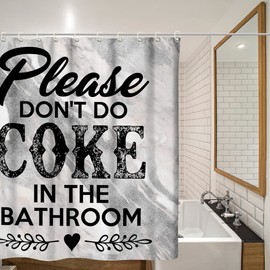 Jialch Please Don't do Coke in The Bathroom-1 so hot Funny Decorative Shower Curtain for Bathroom Fabric Waterproof 48X72 Inches