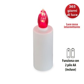 Velamp INFINITY: Lumino Elettrico a Led, Durata 365 Giorni, Bianco con Luce Intermittente rossa