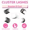 Cluster Lashes False Eyelashes Individual D Curl Russian Strip Lashes