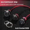 DMWD 2Pcs 19mm Metal Latching Push Button Switch Waterproof 7Amp