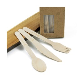 Bush Craft Bushcraft ECO Cutlery Set, 30 Pieces, Natural