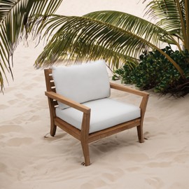 Tommy Bahama Deep Seating Lounge Cushion, 24" X 26" X 4", Bamboo Bay Bone