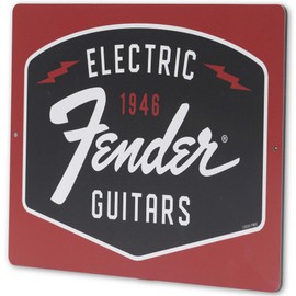 Fender Electric Guitars Metal Sign - Vintage Fender Wall Decor for Music Room or Man Cave
