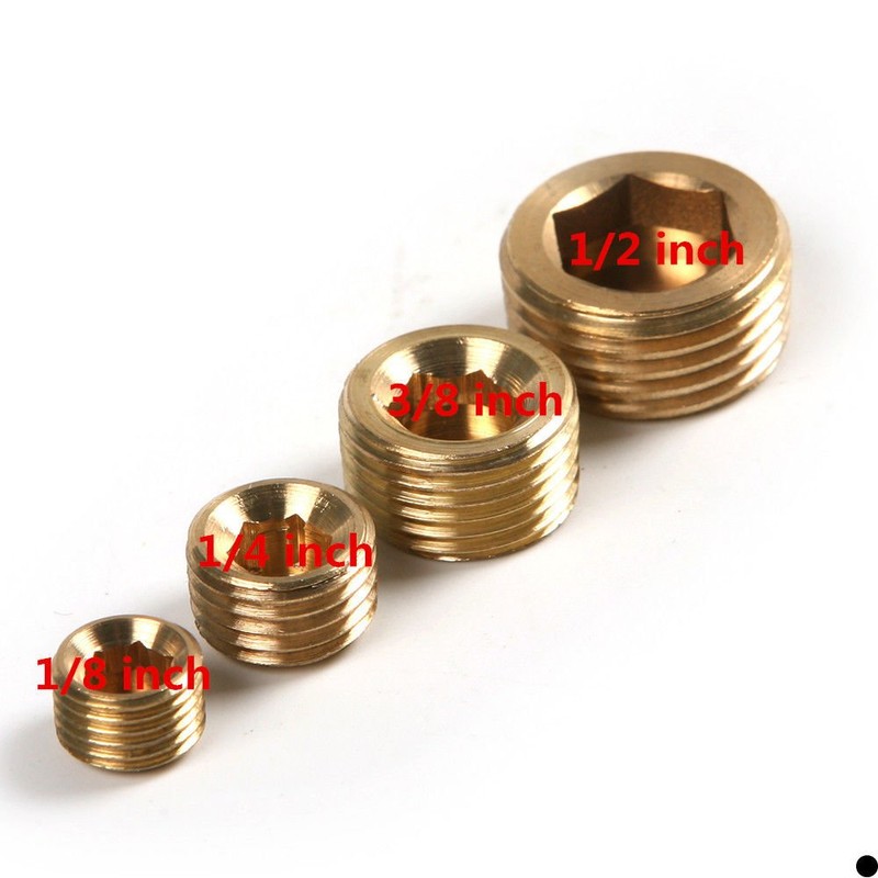 ALLPEN  20pcs Brass Pipe Fitting,1/8" 1/4" 3/8" 1/2" NPT Brass