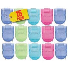 1InTheOffice Cubicle Clips, Assorted Colors Cubicle Clips for Fabric Walls, 15 Pack