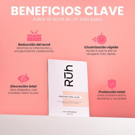 Parches para Acné 108 Pack – Parches Hidrocoloides Transparentes para Granos y Espinillas, Absorbentes y Protectores – Tratamiento Antiimperfecciones con Tecnología Hidrocoloide Avanzada Facial RUH