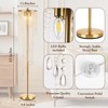 QiMH Crystal Floor Lamp for Living Room/Bedroom Decor, Bling Elegant