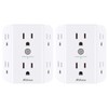 2 Pack Surge Protector Outlet, Outlet Splitter, Multi Plug Wall