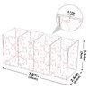 Aslsiy Cute Coquette Pink Bow Pen Holder White 4 Compartments