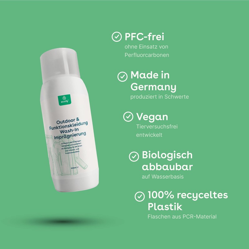 eco:fy Textile Washing Impregnation PFC-Free Waterproofing Agent Wash-In Washing Machine
