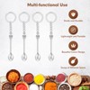 4PCS Mini Spoon Keychain Metal Tiny Spoons Small Spoons for
