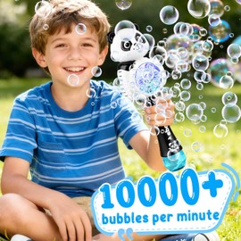 Britik Bubble Wands for Kids Ages 4-8 Years Old: Light Up Bubble Machine Bubble Wand for Parties Outside Toys for Toddlers 3-5 Automatic Bubble Machine Rechargeable Gifts for 3 + Year Old Girl Boy