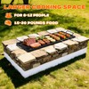 onlyfire Rectangle X-Marks Fire Pit Cooking Grate, Campfire Grill Grate