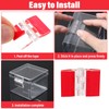 8PCS Self-Adhesive Hinge: Red Small Cabinet Hinges for Wooden Jewelry