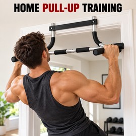 LINGPENG Doorway Pull Up Bar, No-Drill Multi-Grip Chin Up Bar for 23-31 Inch Door Frames