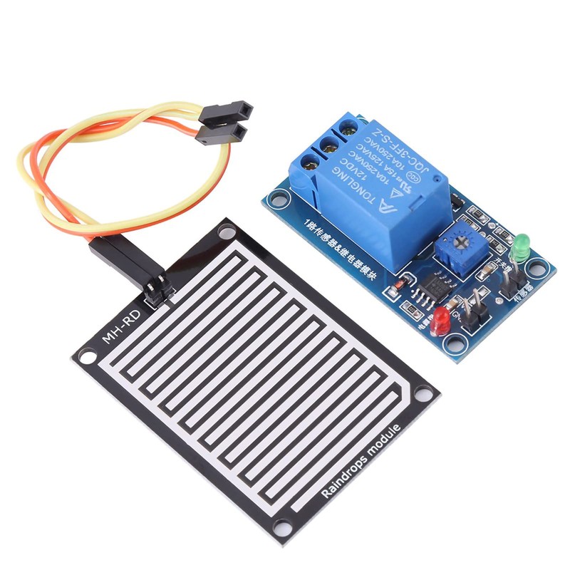 Raindrops Sensor, 12V Rain Dectection Module Adjustable Rain Sensor Controller